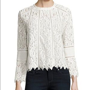 Like new CIRANA white/ivory lace bell sleeve top